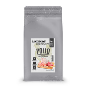 Ladecat Gourmet Pollo Atun Salmon esterilizados 1,5 kg